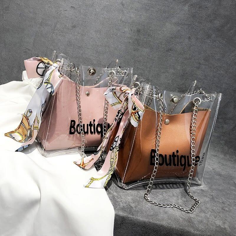 summer transparent woman bag